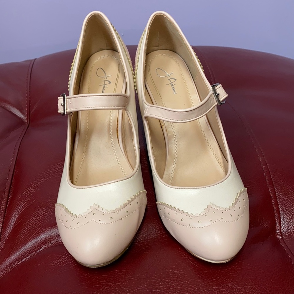 J Adams saddle style rockabilly high heel shoes size 10